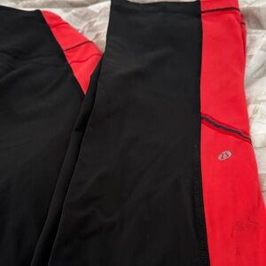 lululemon athletica Black and Red Pants